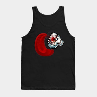 skull creepy horror zodiac sign aquarius Tank Top